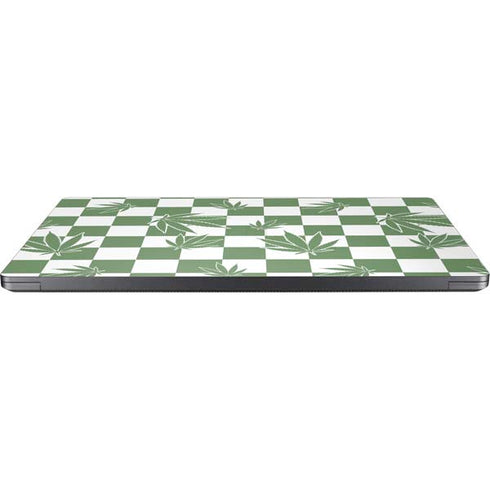 Marijuana Green Checkered Surface Laptop 7 13.8in Skin