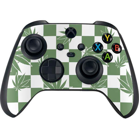 Marijuana Green Checkered Xbox Series X Skins