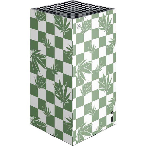 Marijuana Green Checkered Xbox Series X Skins