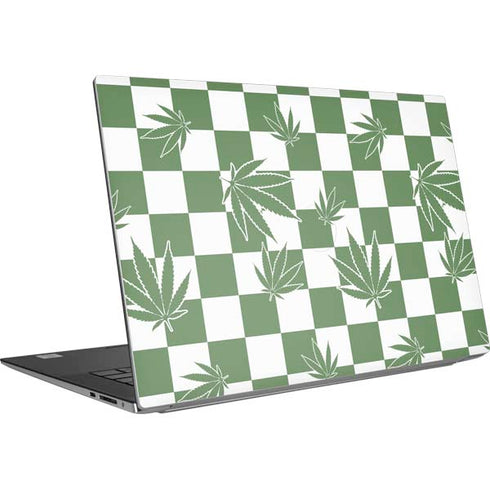 Marijuana Green Checkered Dell XPS Skin