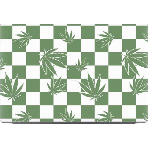 Marijuana Green Checkered Dell XPS Skin