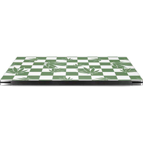 Marijuana Green Checkered Dell XPS Skin