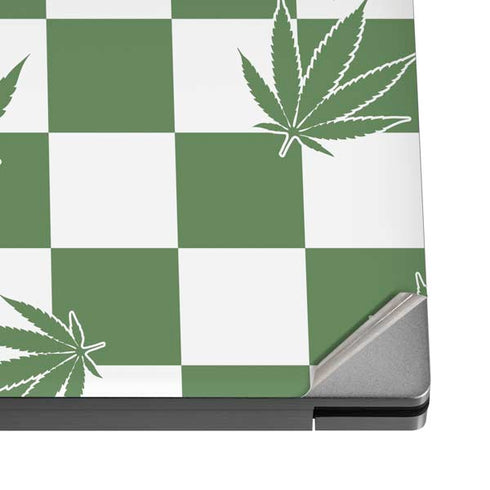 Marijuana Green Checkered Dell XPS Skin