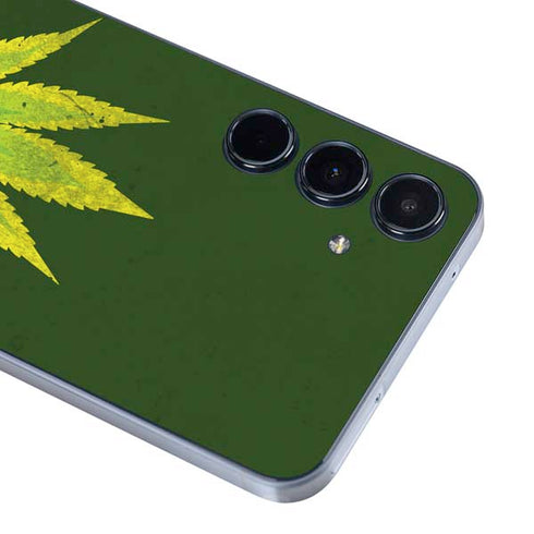 Marijuana Leaf Light Green Galaxy A35 5G Skin