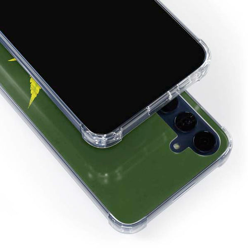 Marijuana Leaf Light Green Galaxy A55 5G Clear Case