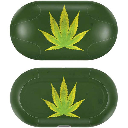 Marijuana Leaf Light Green Galaxy Buds Plus Skin