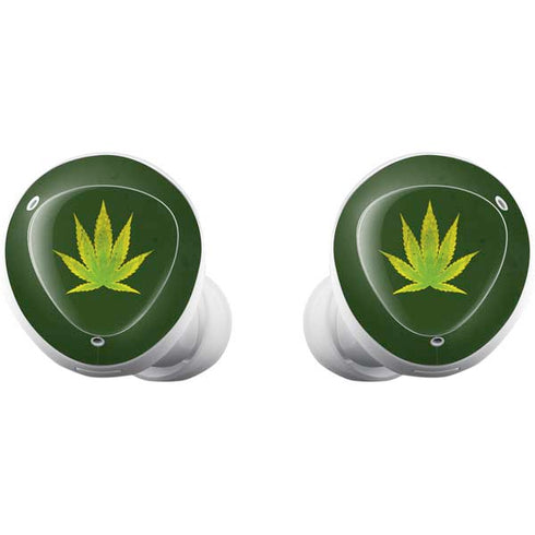 Marijuana Leaf Light Green Galaxy Buds Plus Skin