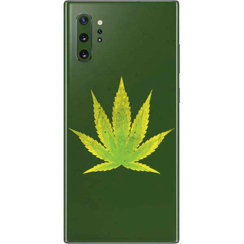 Marijuana Leaf Light Green Galaxy Note 10 Plus Skin