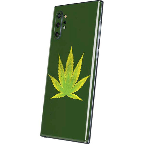 Marijuana Leaf Light Green Galaxy Note 10 Plus Skin