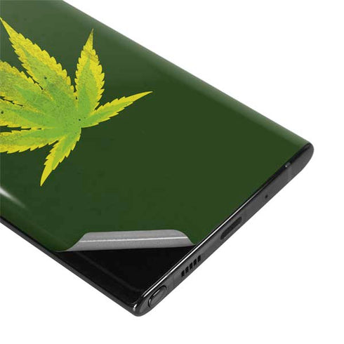 Marijuana Leaf Light Green Galaxy Note 10 Plus Skin