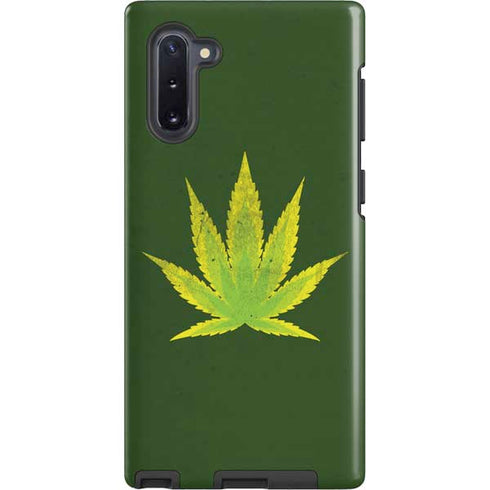 Marijuana Leaf Light Green Galaxy Cases
