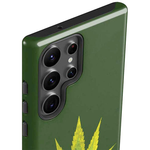 Marijuana Leaf Light Green Galaxy S23 Ultra Pro Case