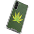 Marijuana Leaf Light Green Galaxy S24 FE Clear Case