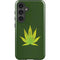 Marijuana Leaf Light Green Galaxy S25 Plus Impact Case