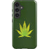 Marijuana Leaf Light Green Galaxy S25 Plus Impact Case