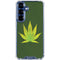 Marijuana Leaf Light Green Galaxy S25 Clear Case