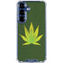 Marijuana Leaf Light Green Galaxy S25 Clear Case