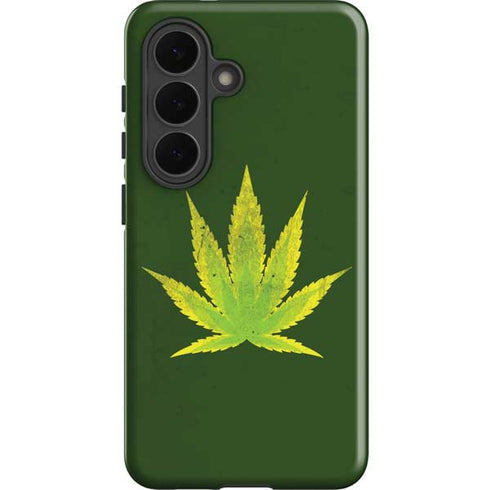 Marijuana Leaf Light Green Galaxy S26 Impact Case