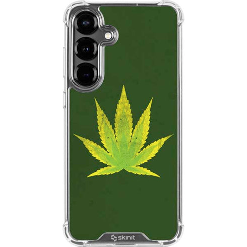 Marijuana Leaf Light Green Galaxy S26 Plus Clear Case