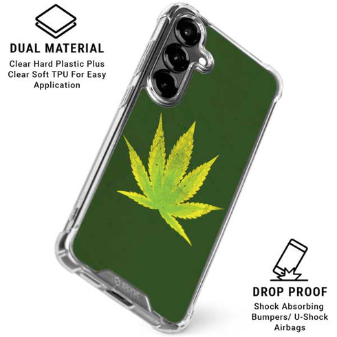 Marijuana Leaf Light Green Galaxy S26 Plus Clear Case