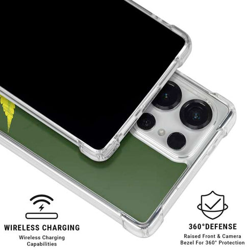 Marijuana Leaf Light Green Galaxy S26 Ultra Clear Case