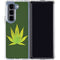 Marijuana Leaf Light Green Galaxy Z Fold5 5G Clear Case