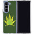 Marijuana Leaf Light Green Galaxy Z Fold5 5G Clear Case