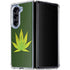 Marijuana Leaf Light Green Galaxy Z Fold5 5G Clear Case
