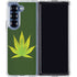 Marijuana Leaf Light Green Galaxy Z Fold6 Clear Case