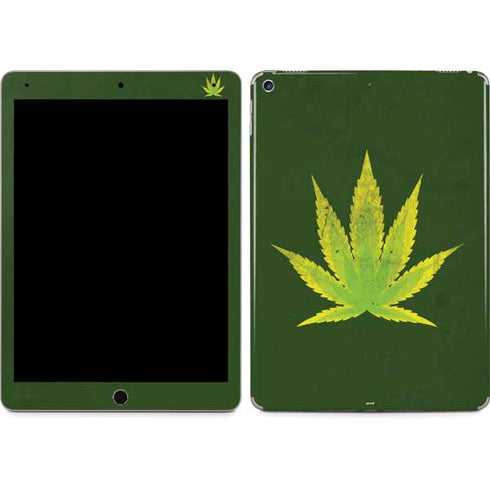 Marijuana Leaf Light Green iPad Skins