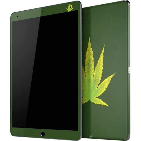 Marijuana Leaf Light Green iPad Skins
