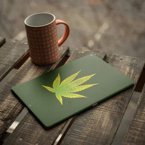 Marijuana Leaf Light Green iPad Skins