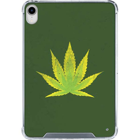 Marijuana Leaf Light Green iPad 11th Gen (2025) Clear Case