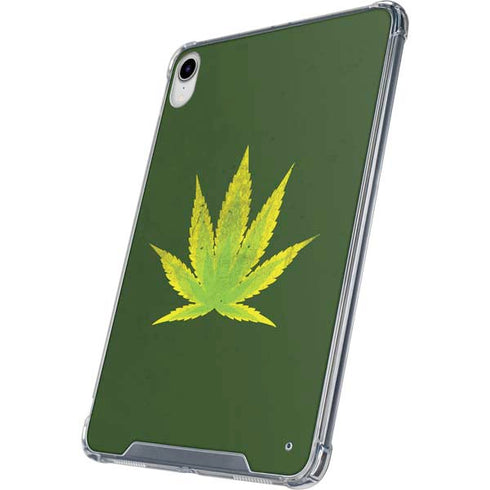 Marijuana Leaf Light Green iPad 11th Gen (2025) Clear Case
