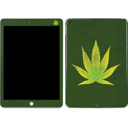 Marijuana Leaf Light Green Apple iPad Skin