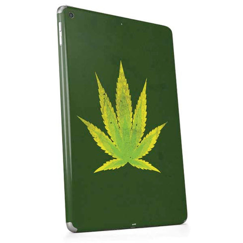 Marijuana Leaf Light Green Apple iPad Skin