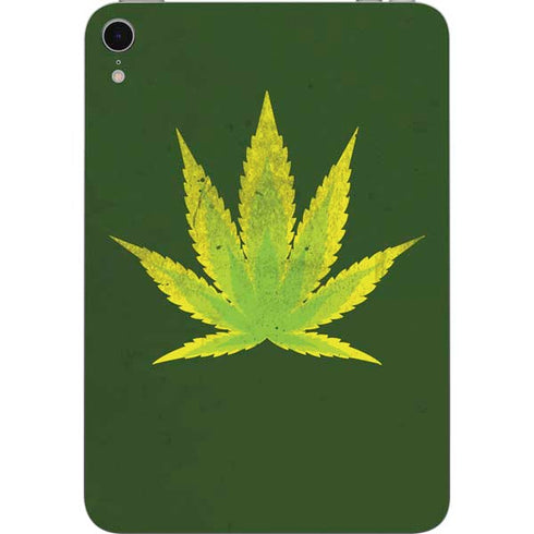 Marijuana Leaf Light Green Apple iPad Mini Skin