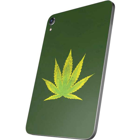 Marijuana Leaf Light Green Apple iPad Mini Skin