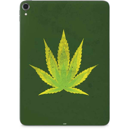 Marijuana Leaf Light Green Apple iPad Pro Skin