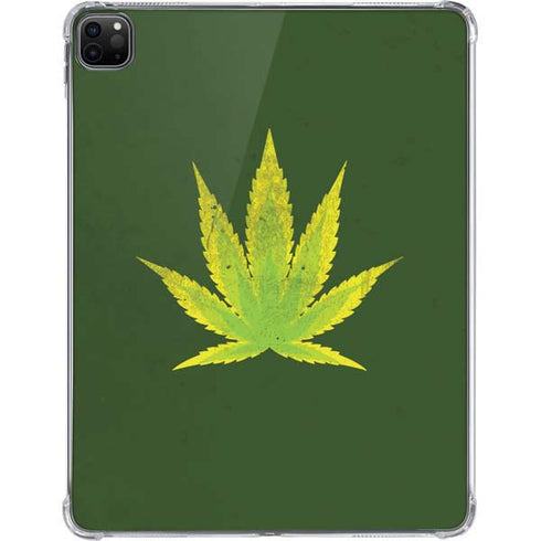 Marijuana Leaf Light Green iPad Pro 11in (2024) Clear Case
