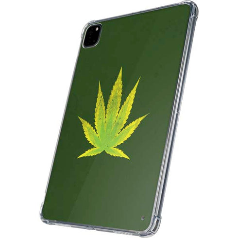 Marijuana Leaf Light Green iPad Pro 11in (2024) Clear Case