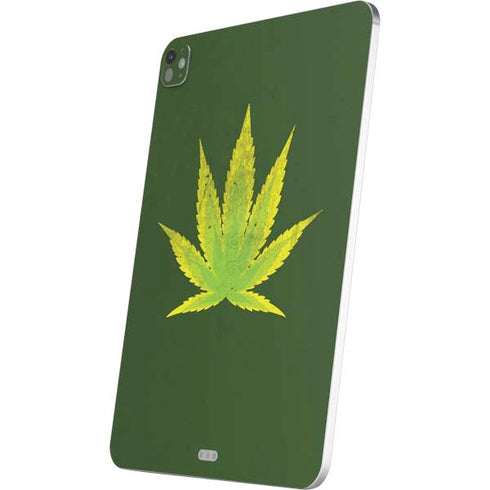 Marijuana Leaf Light Green iPad Pro 13in M4 (2024) Skin