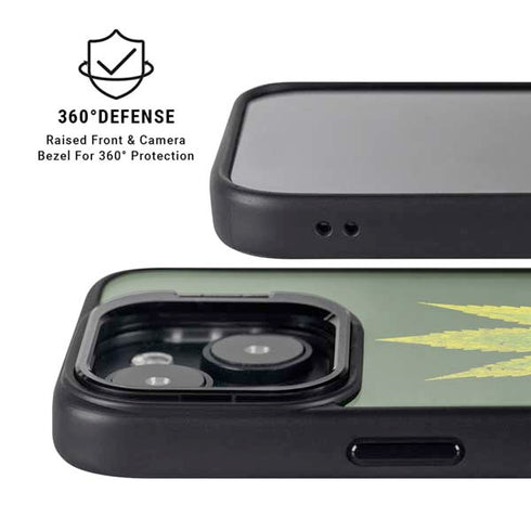 Marijuana Leaf Light Green iPhone 13 Kickstand Case