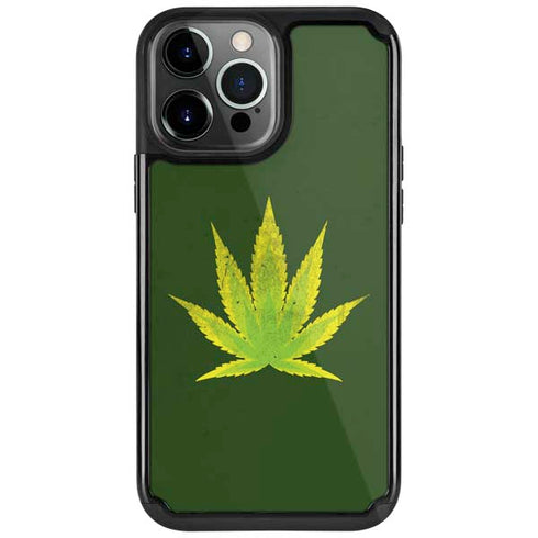 Marijuana Leaf Light Green iPhone Cases