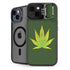 Marijuana Leaf Light Green iPhone 14 Kickstand Case