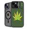 Marijuana Leaf Light Green iPhone 14 Plus Kickstand Case