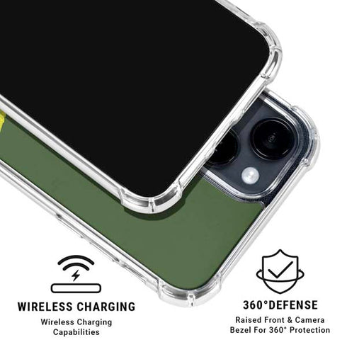 Marijuana Leaf Light Green iPhone 15 Clear Case