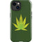 Marijuana Leaf Light Green iPhone 15 Impact Case