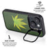 Marijuana Leaf Light Green iPhone 15 Plus Kickstand Case