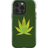 Marijuana Leaf Light Green iPhone 15 Pro Impact Case